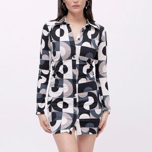 👁️‍🗨️ Motel Avaya Collared Mini Dress size M